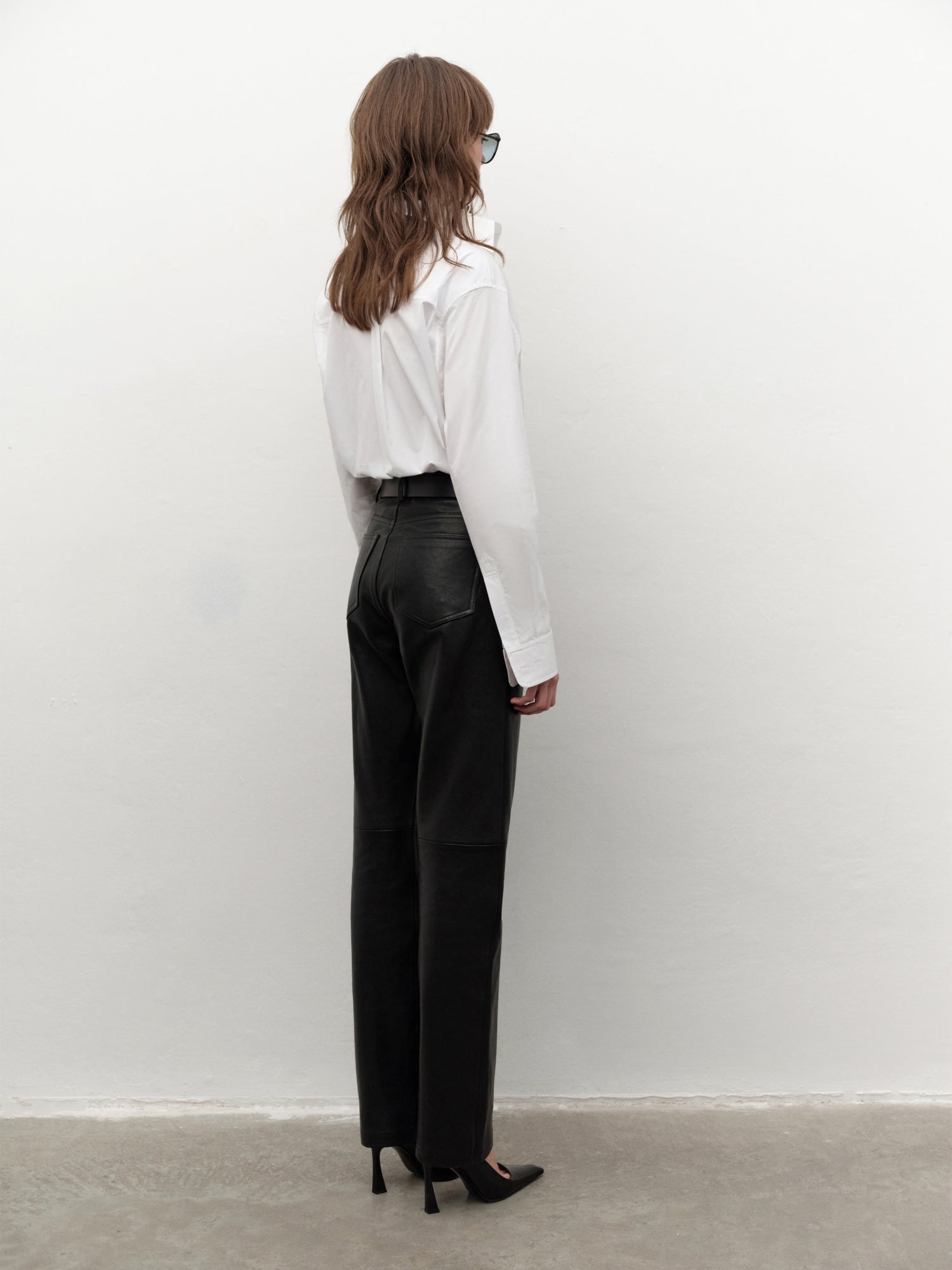Black Lambskin Pants