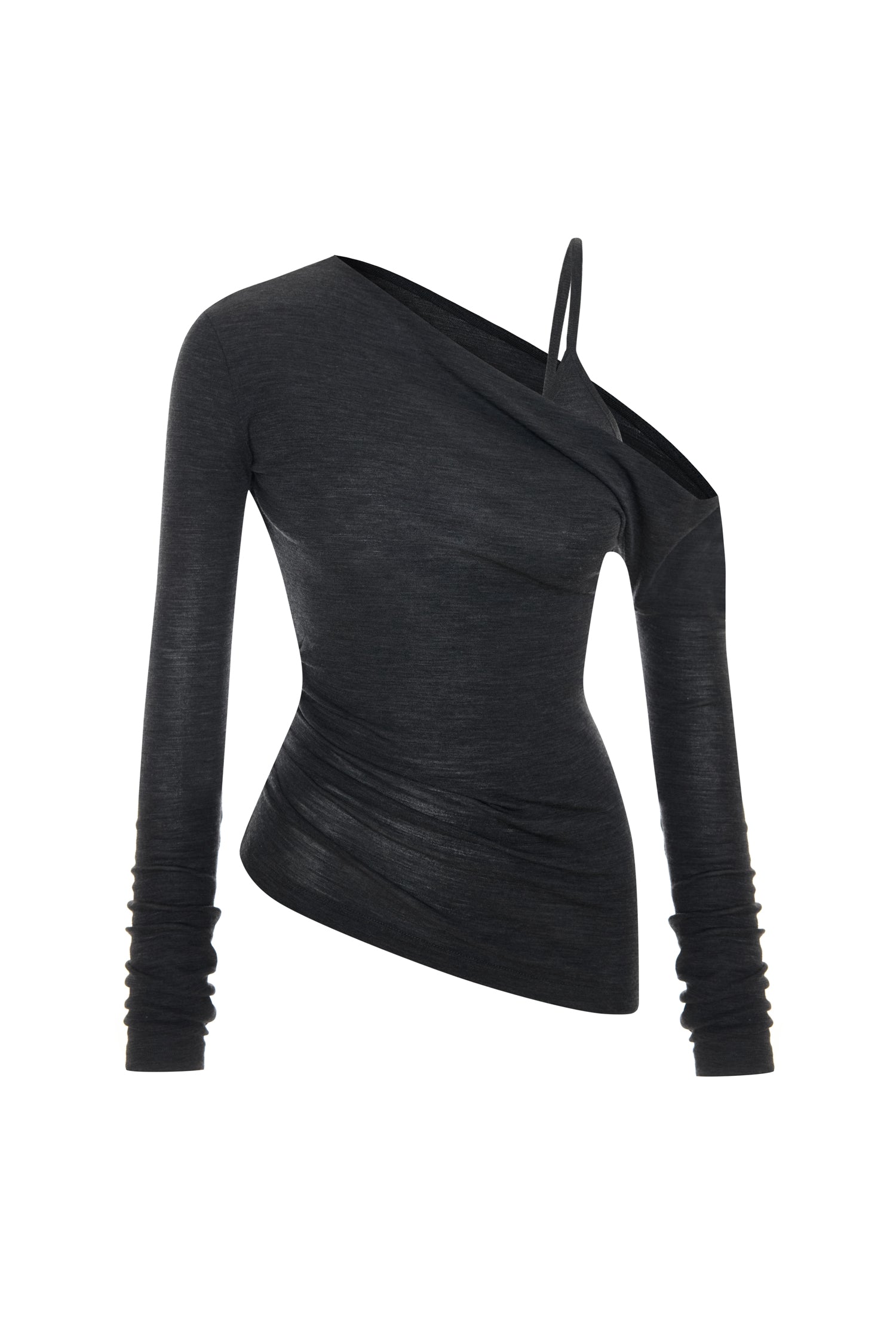 Merino-wool Three-piece Ensemble in Dark Grey