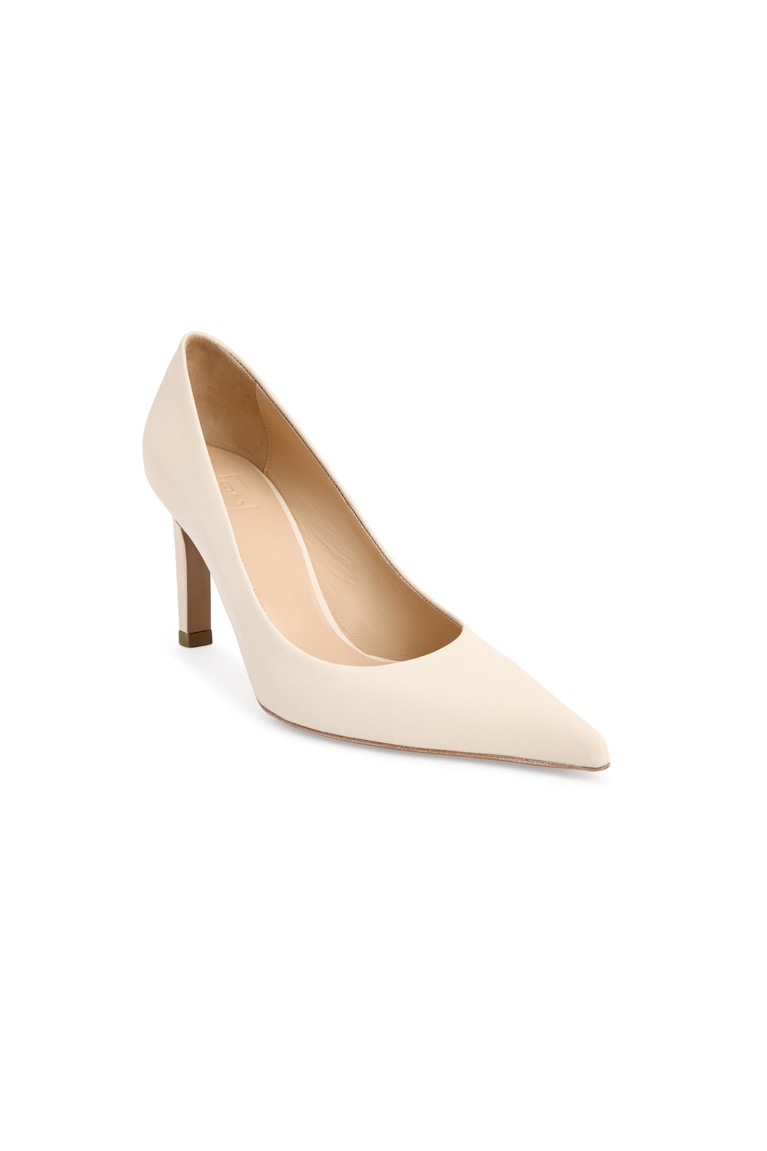 85mm Jill Pumps in Smooth Leather in Beige
