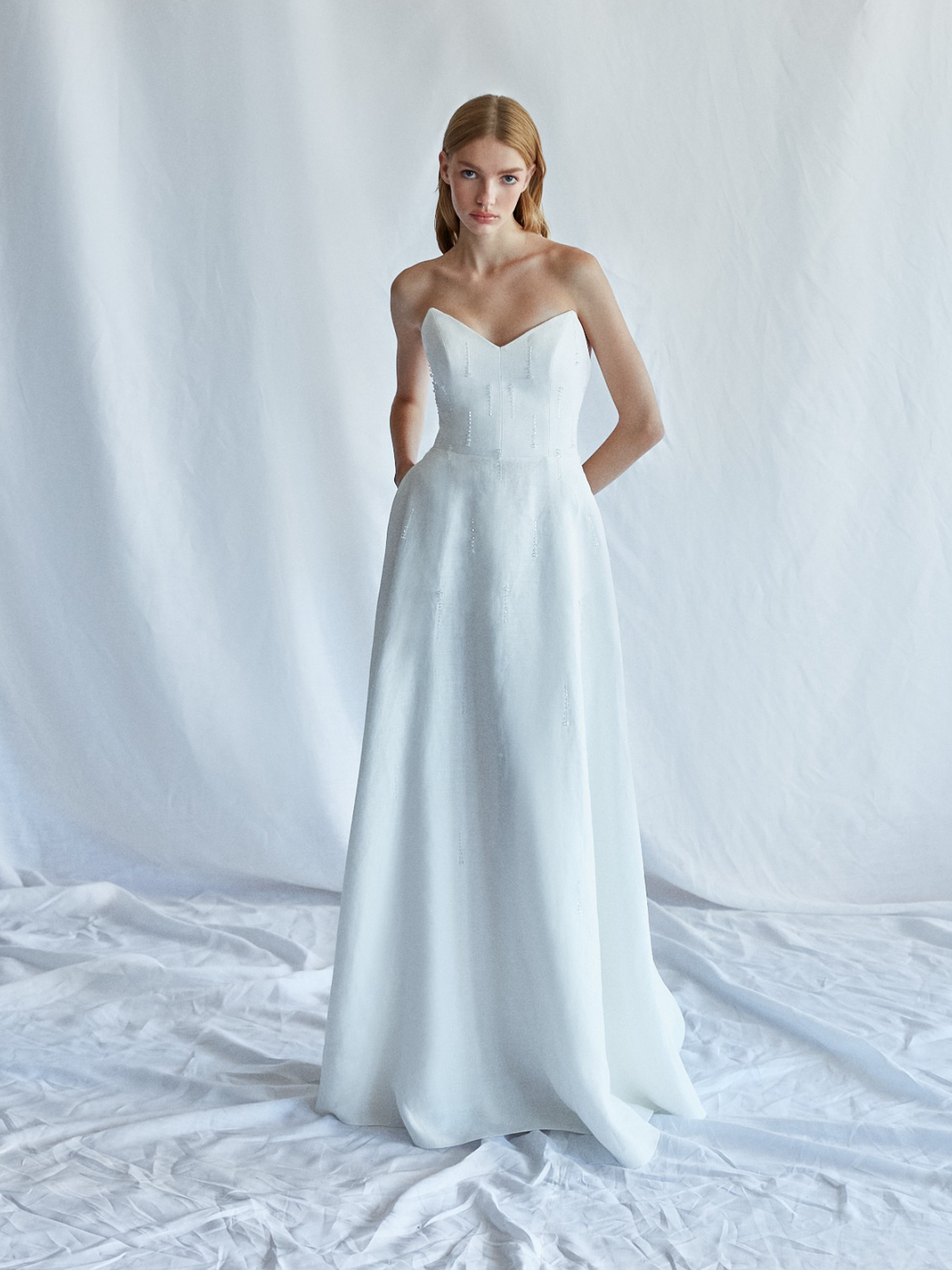 White Strapless Gown