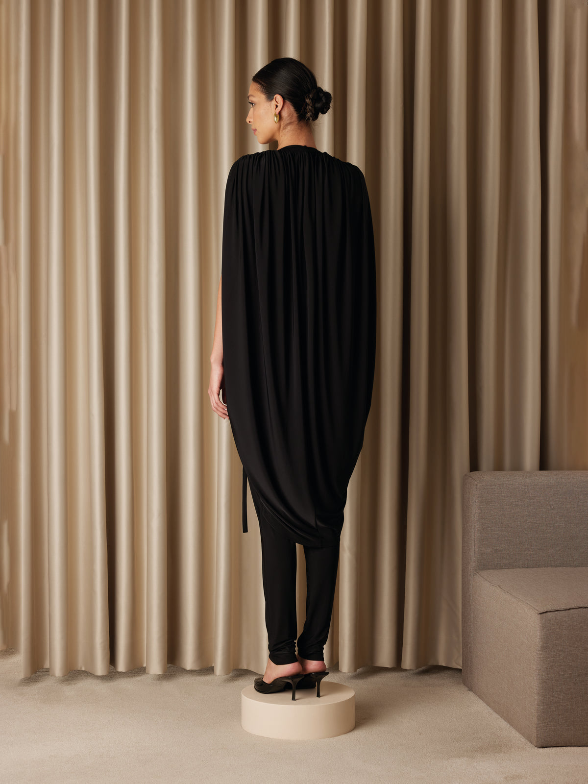 Black Jersey Three-Piece Set