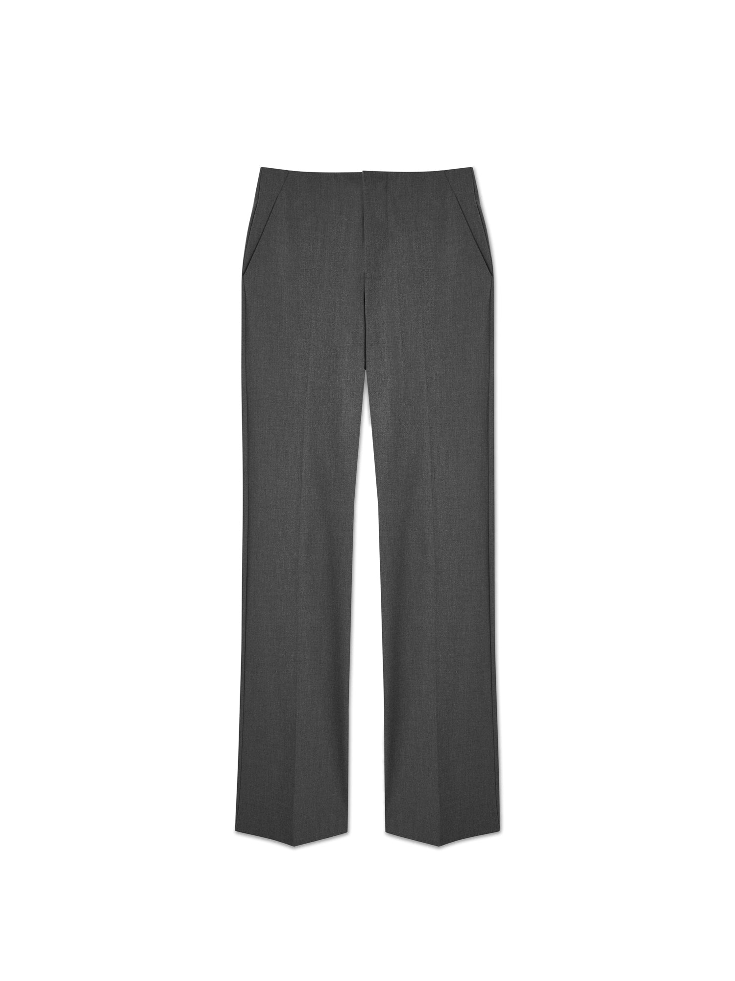 Straight-leg Trousers in Grey