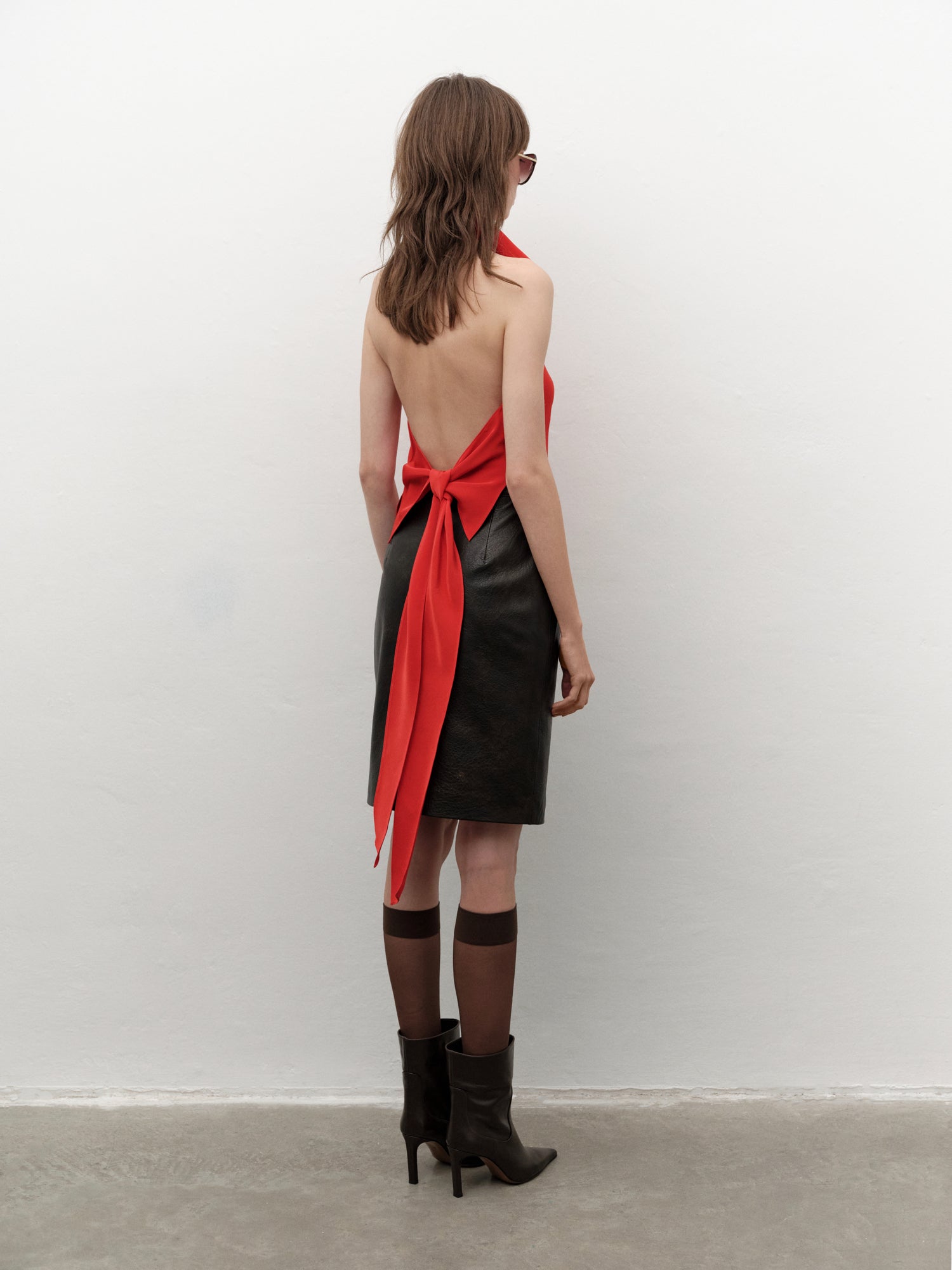 Open-back Halter-neck Top in Sand