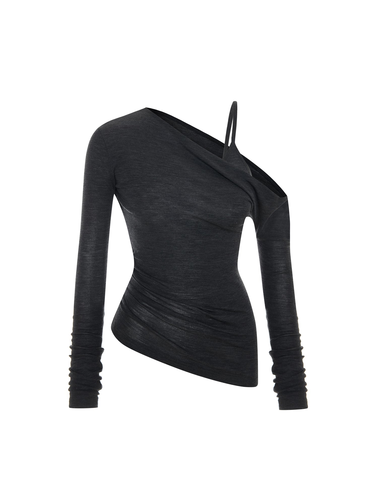 Merino-wool Three-piece Ensemble in Dark Grey