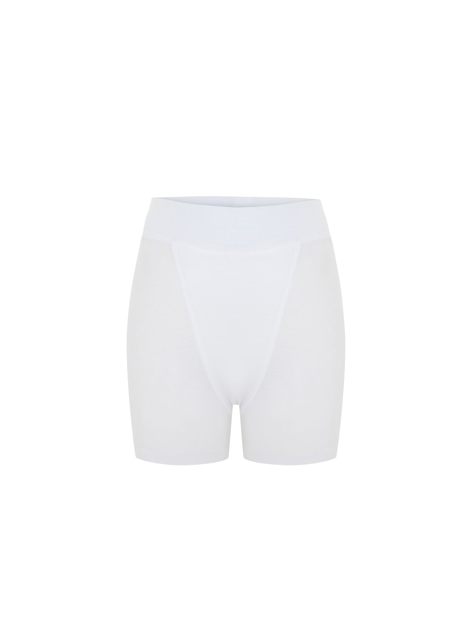 Ribbed Boxer Short in White