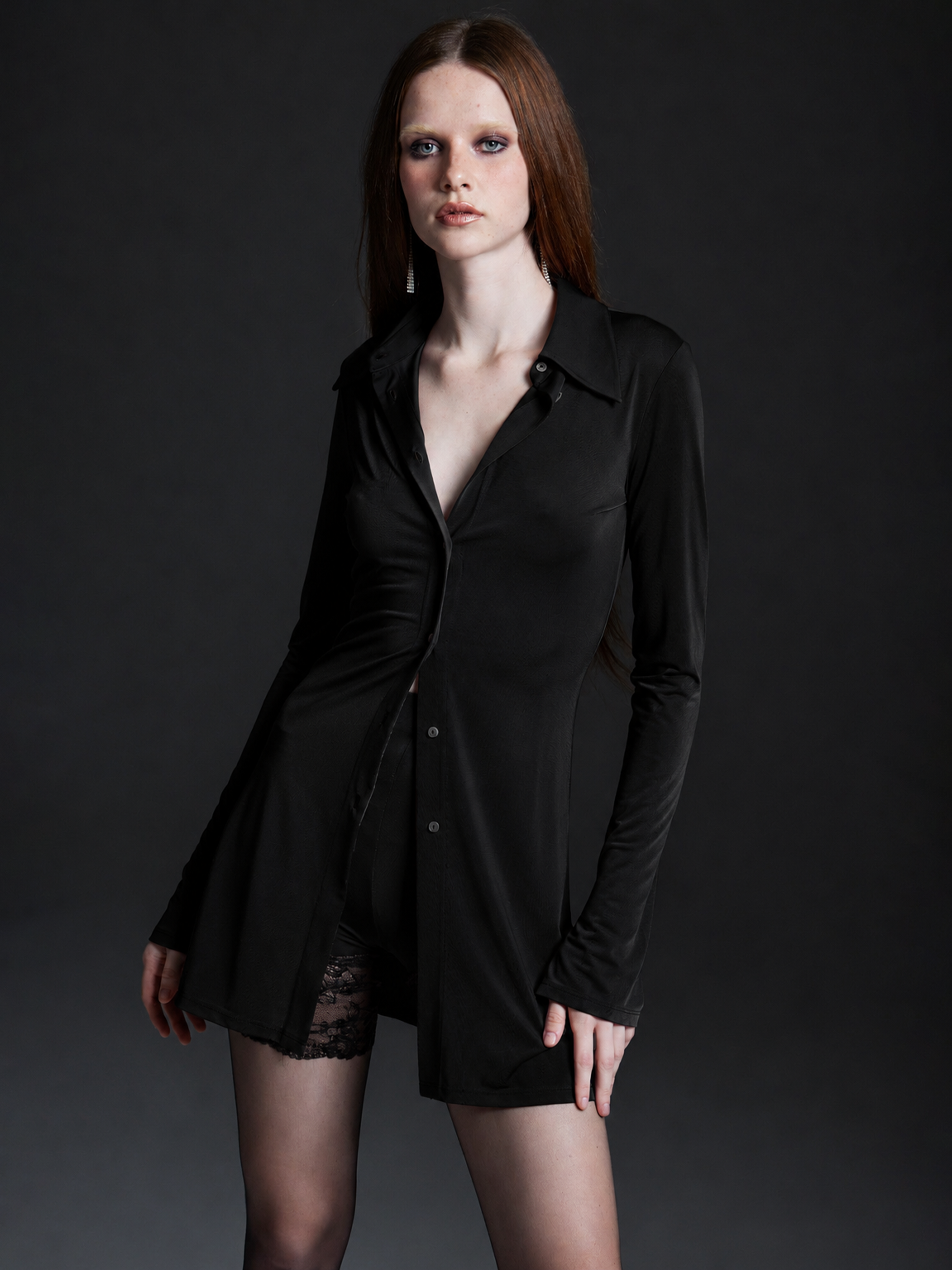 Black Stretch Jersey Shorts