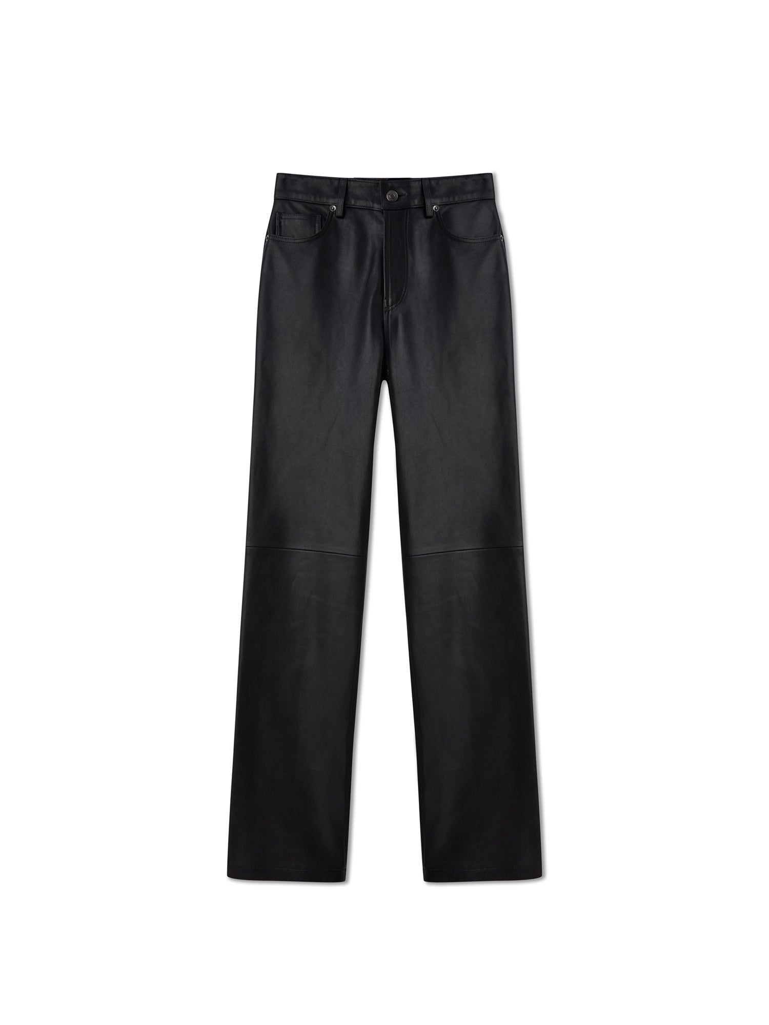 Black Lambskin Pants