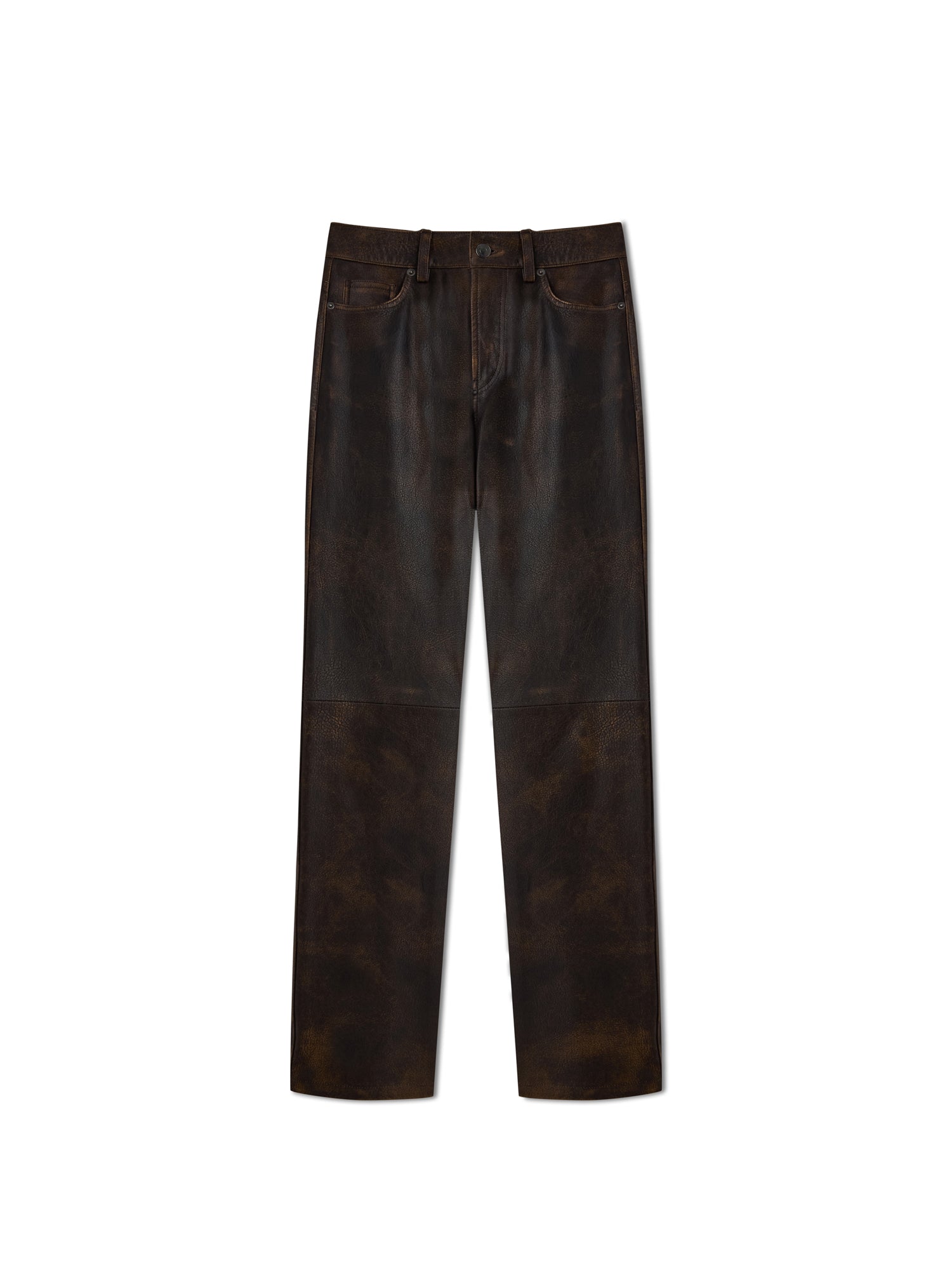 Aged Brown Lambskin Pants