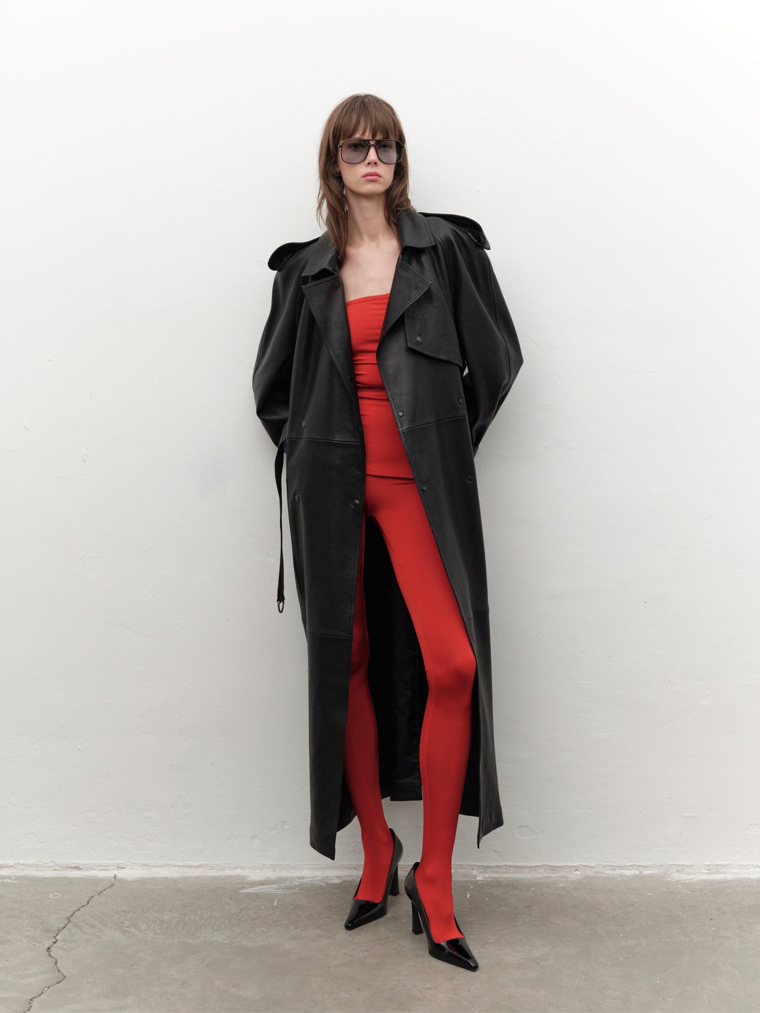 Retro-inspired Lambskin Trenchcoat