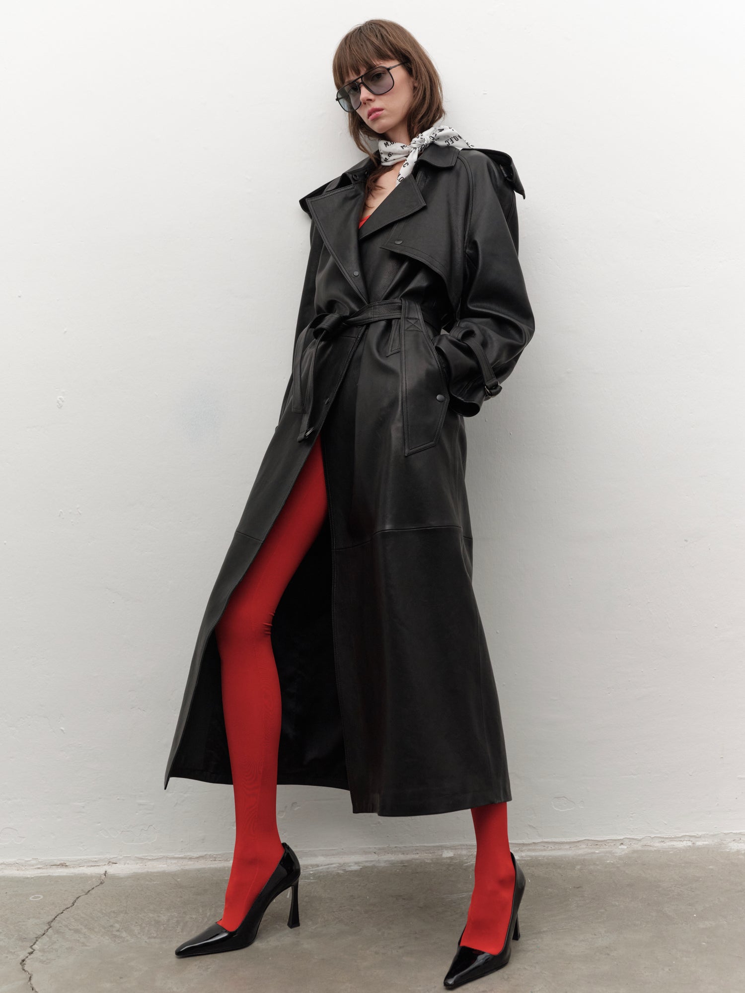 Retro-inspired Lambskin Trenchcoat