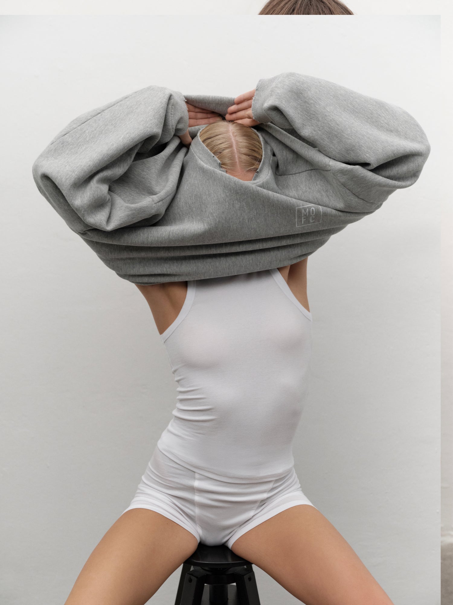 Ribbed Tank Top in White