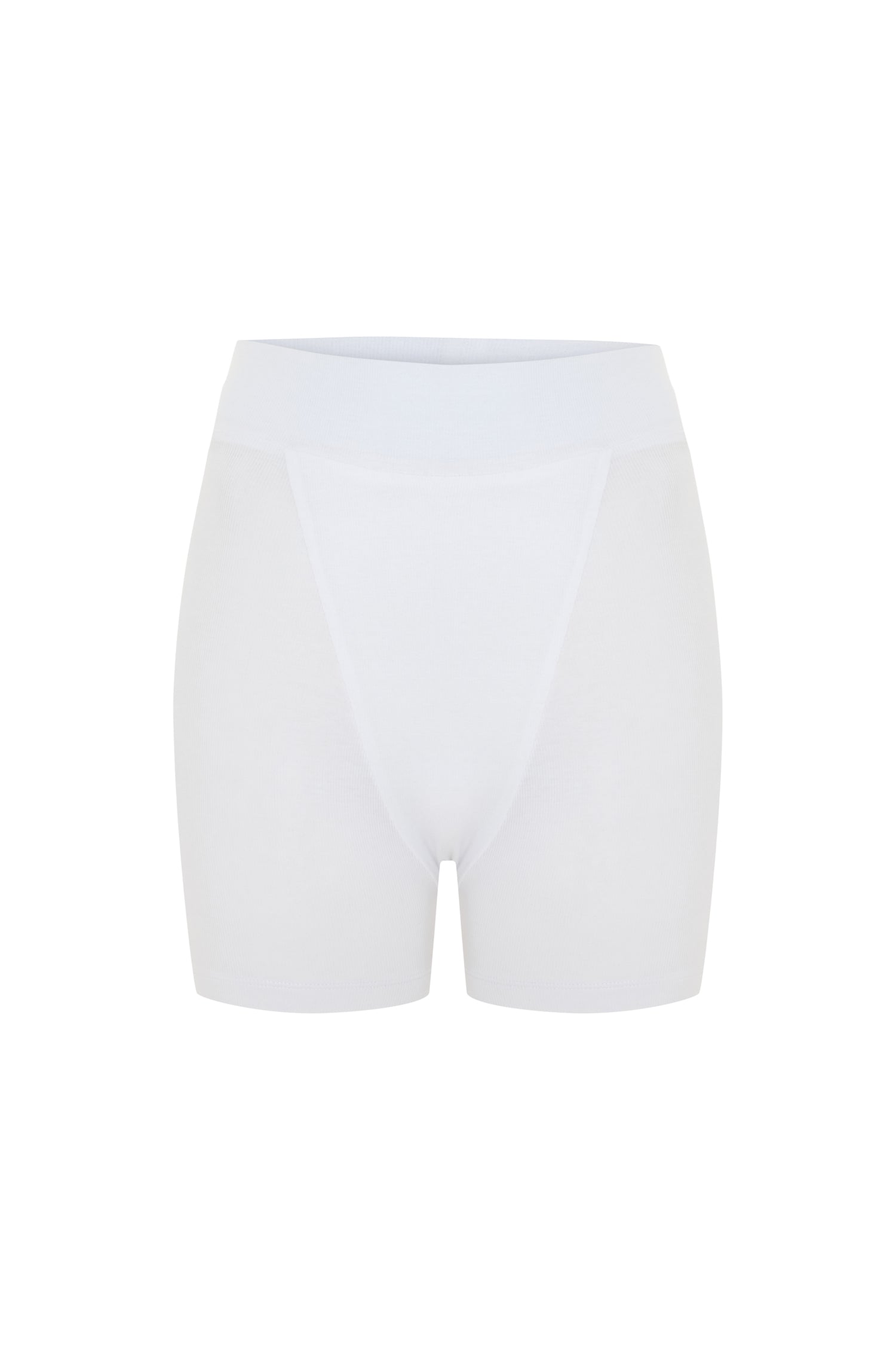 Ribbed Boxer Short in White