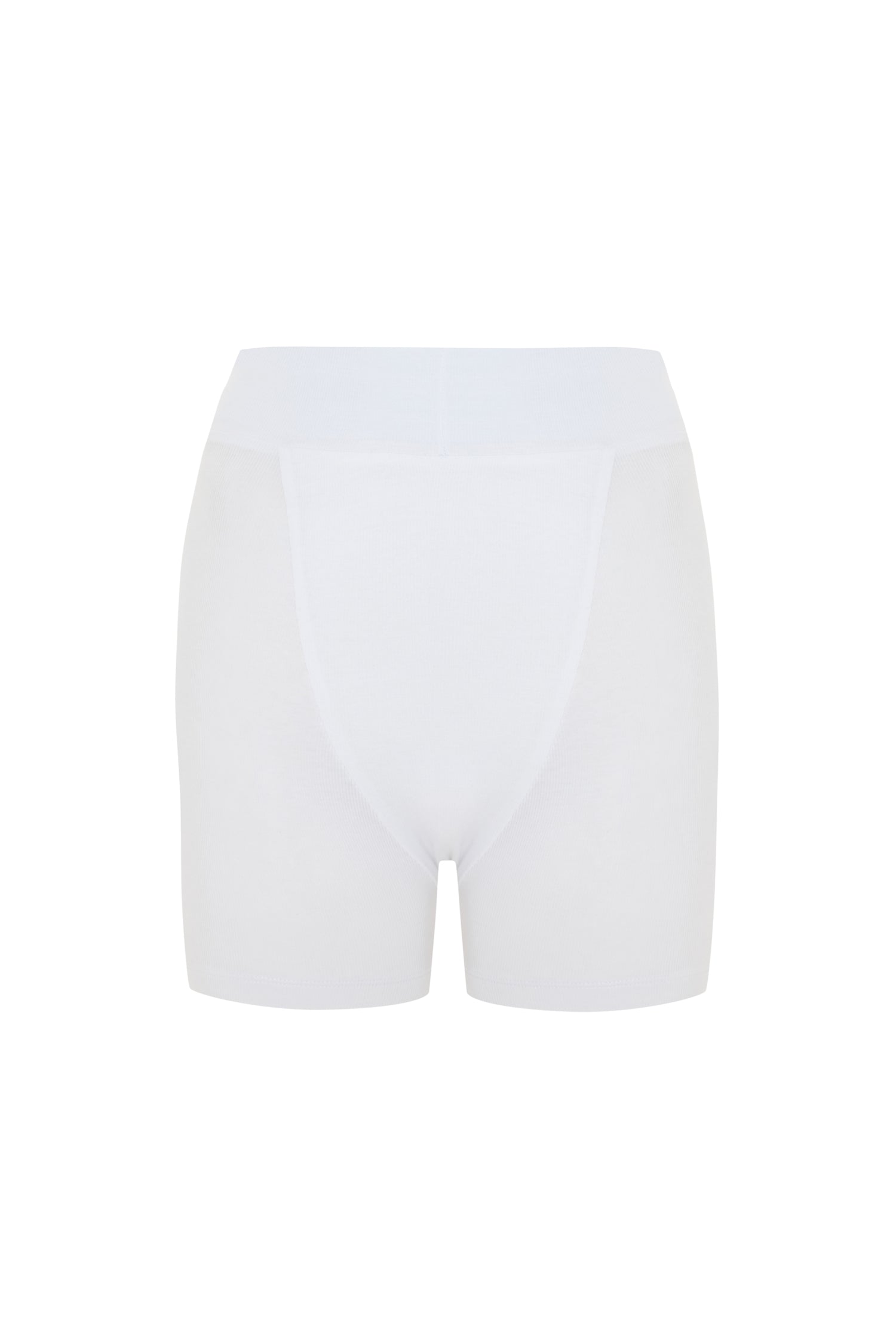 Ribbed Boxer Short in White