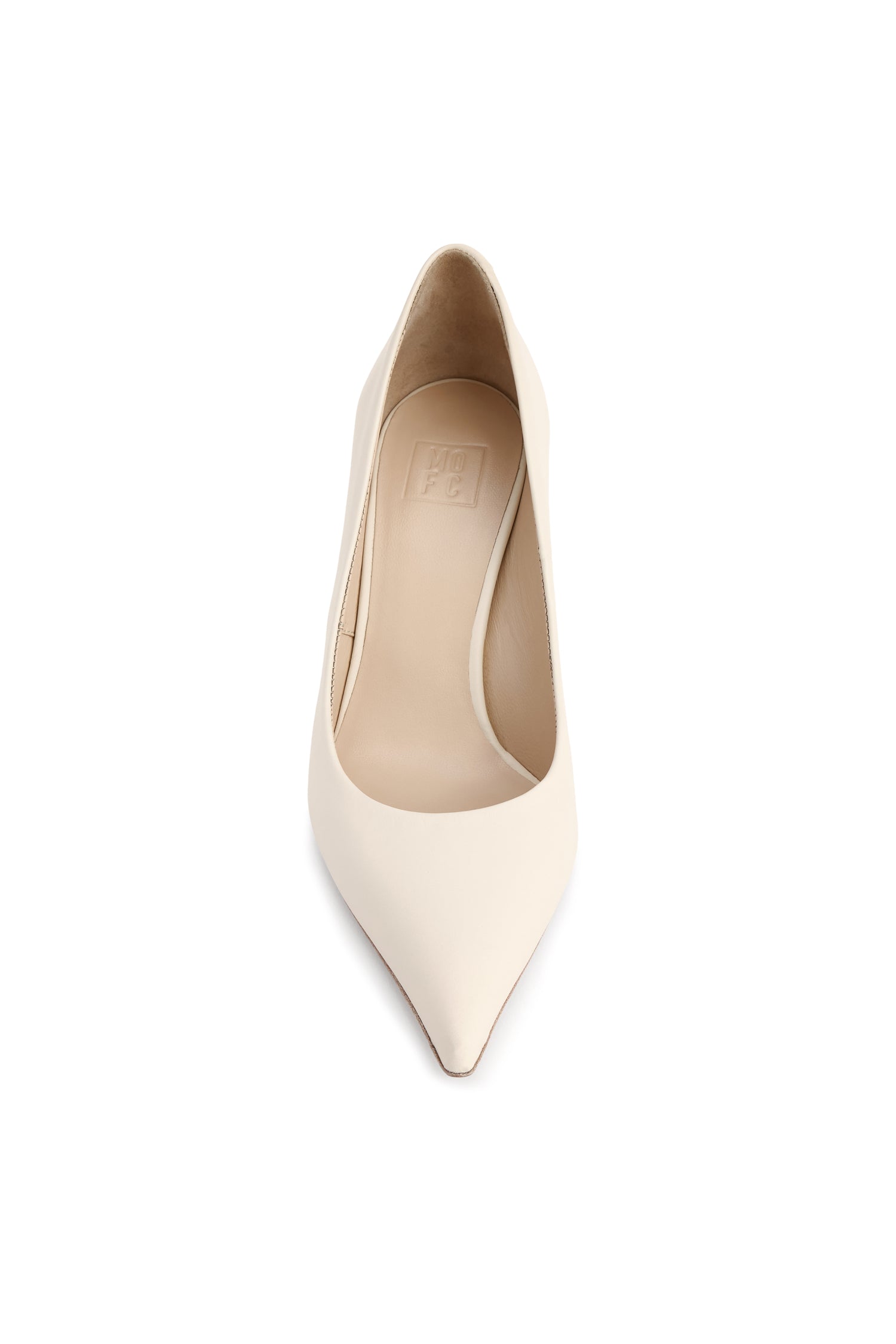 85mm Jill Pumps in Smooth Leather in Beige
