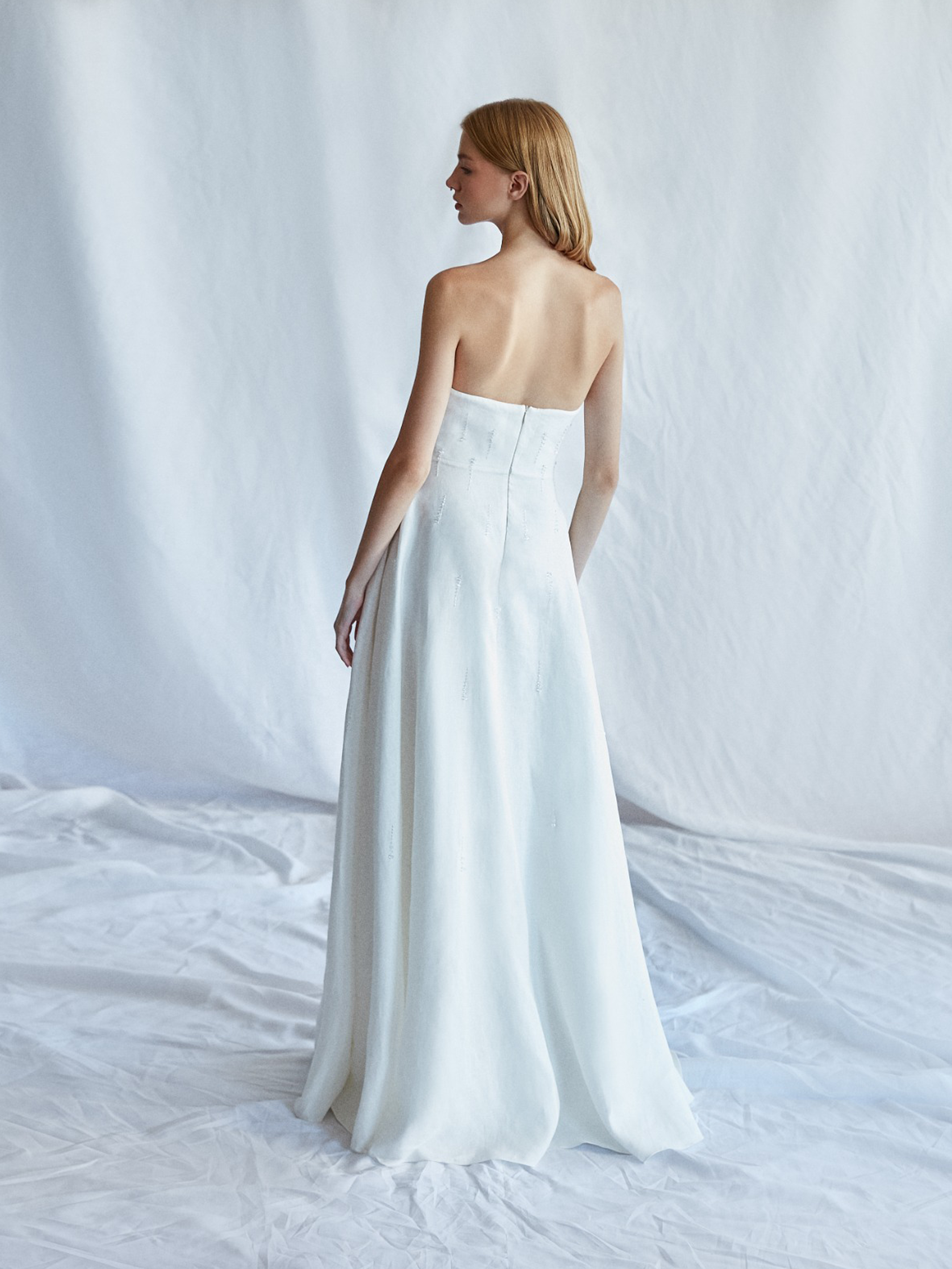 White Strapless Gown