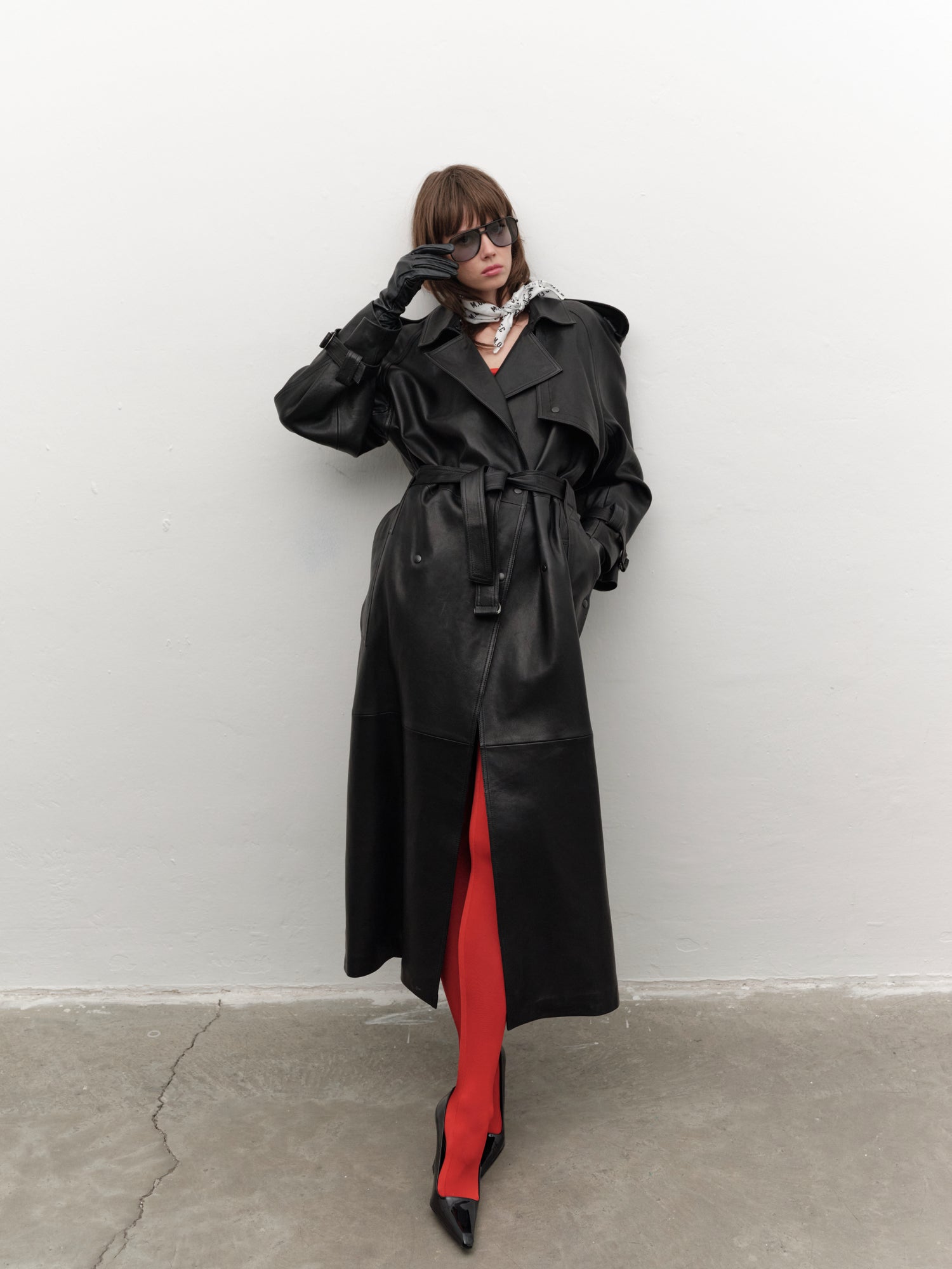 Retro-inspired Lambskin Trenchcoat