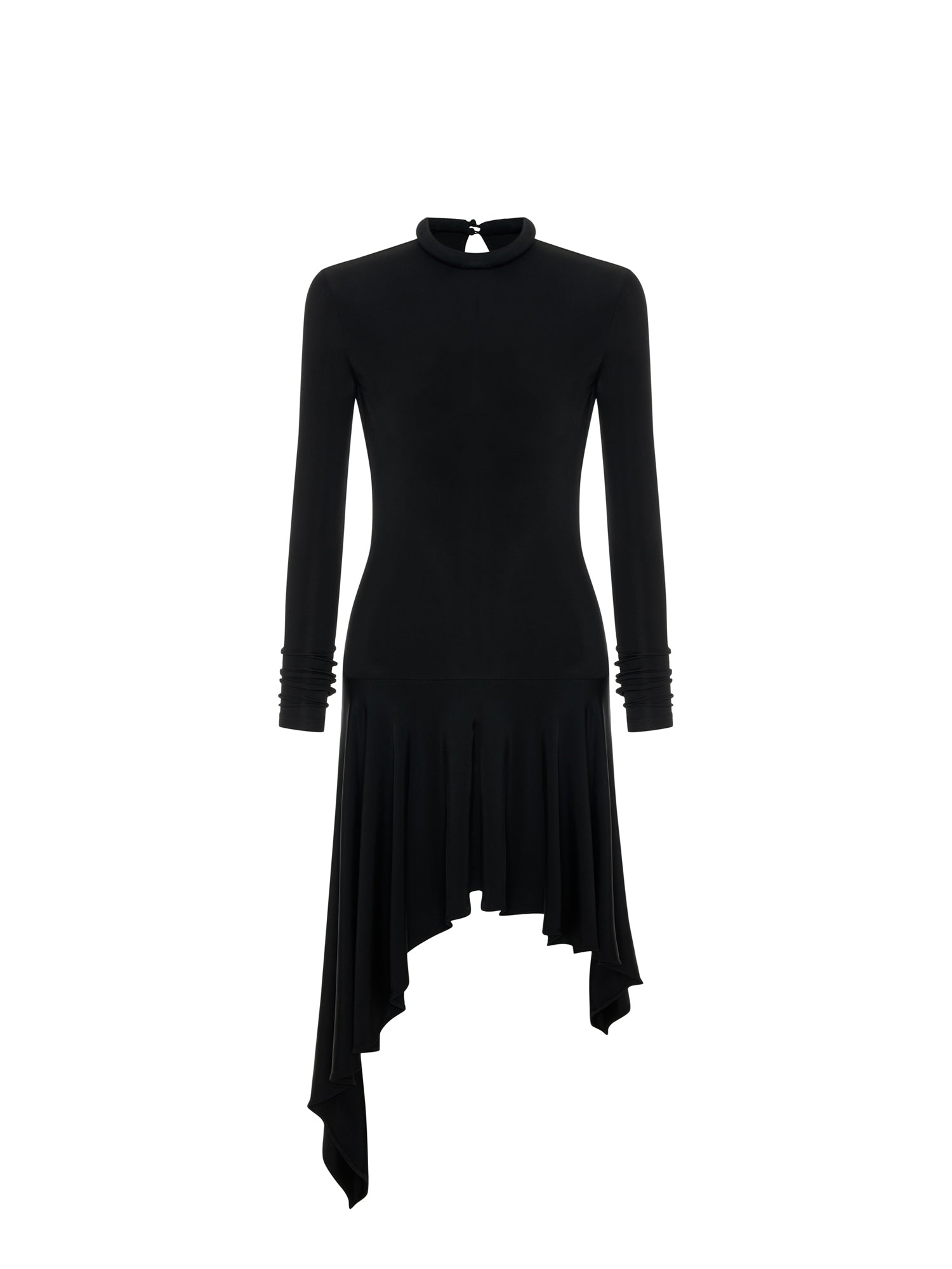 Asymetric Mini Dress in Black