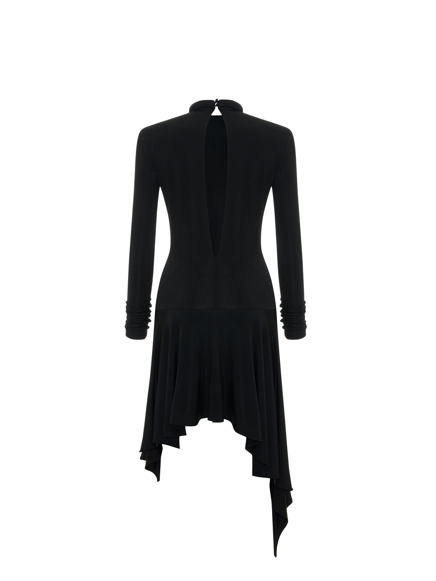 Asymetric Mini Dress in Black