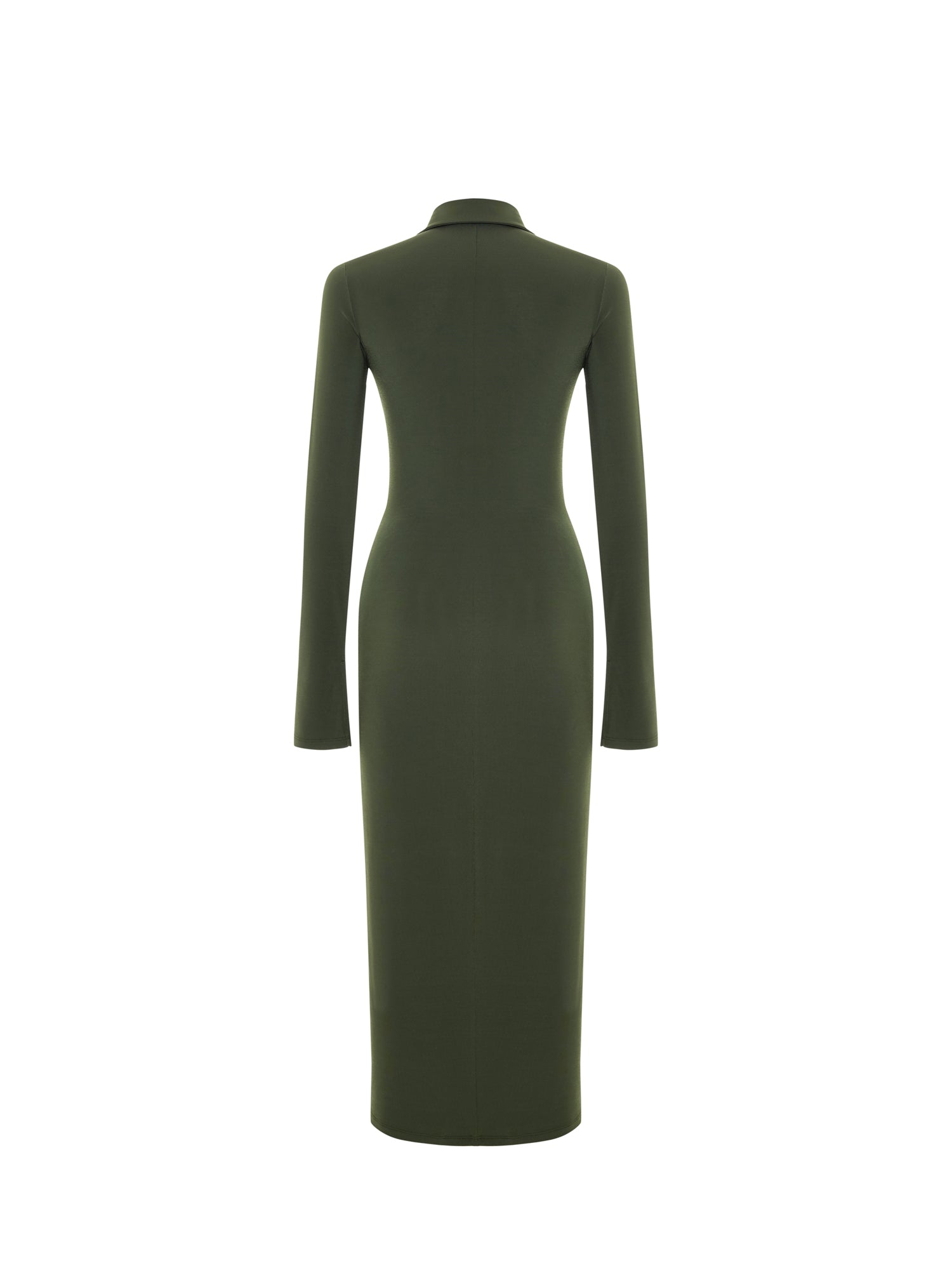 Midi Shirt Dress in Khaki