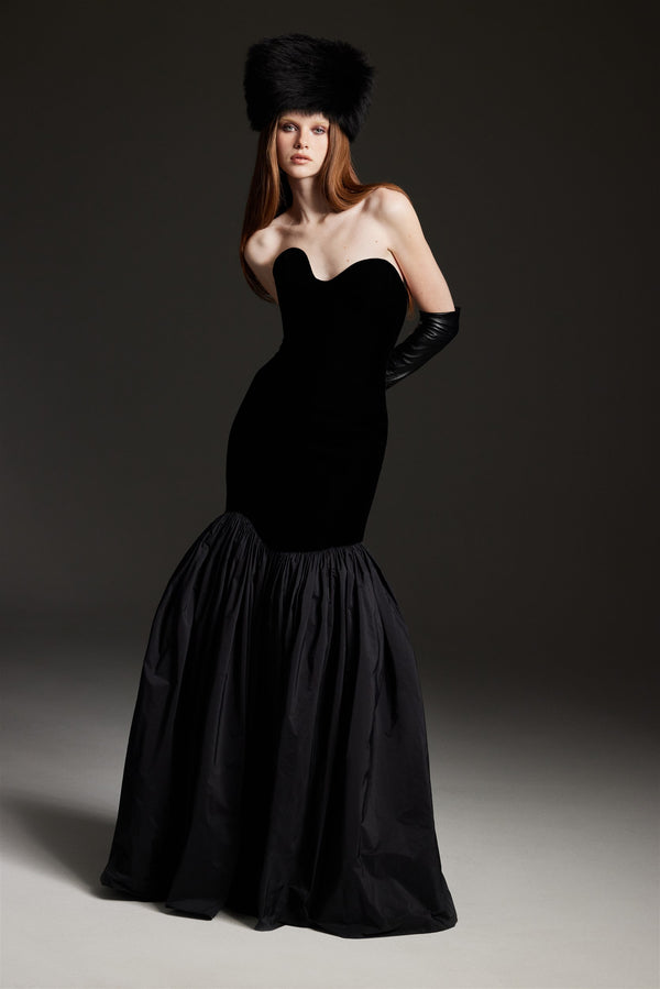 "Laura" Black Long Dress