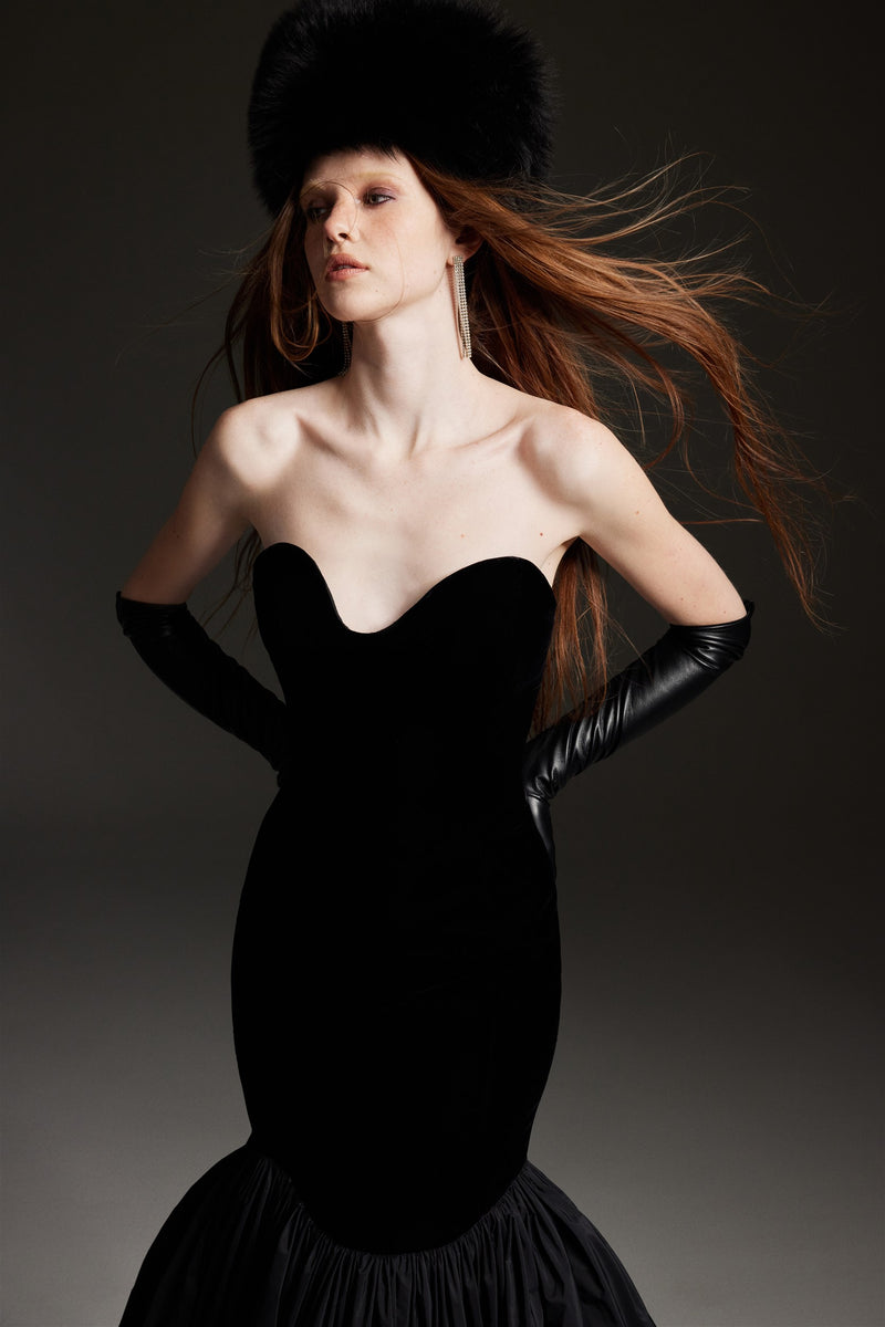 "Laura" Black Long Dress