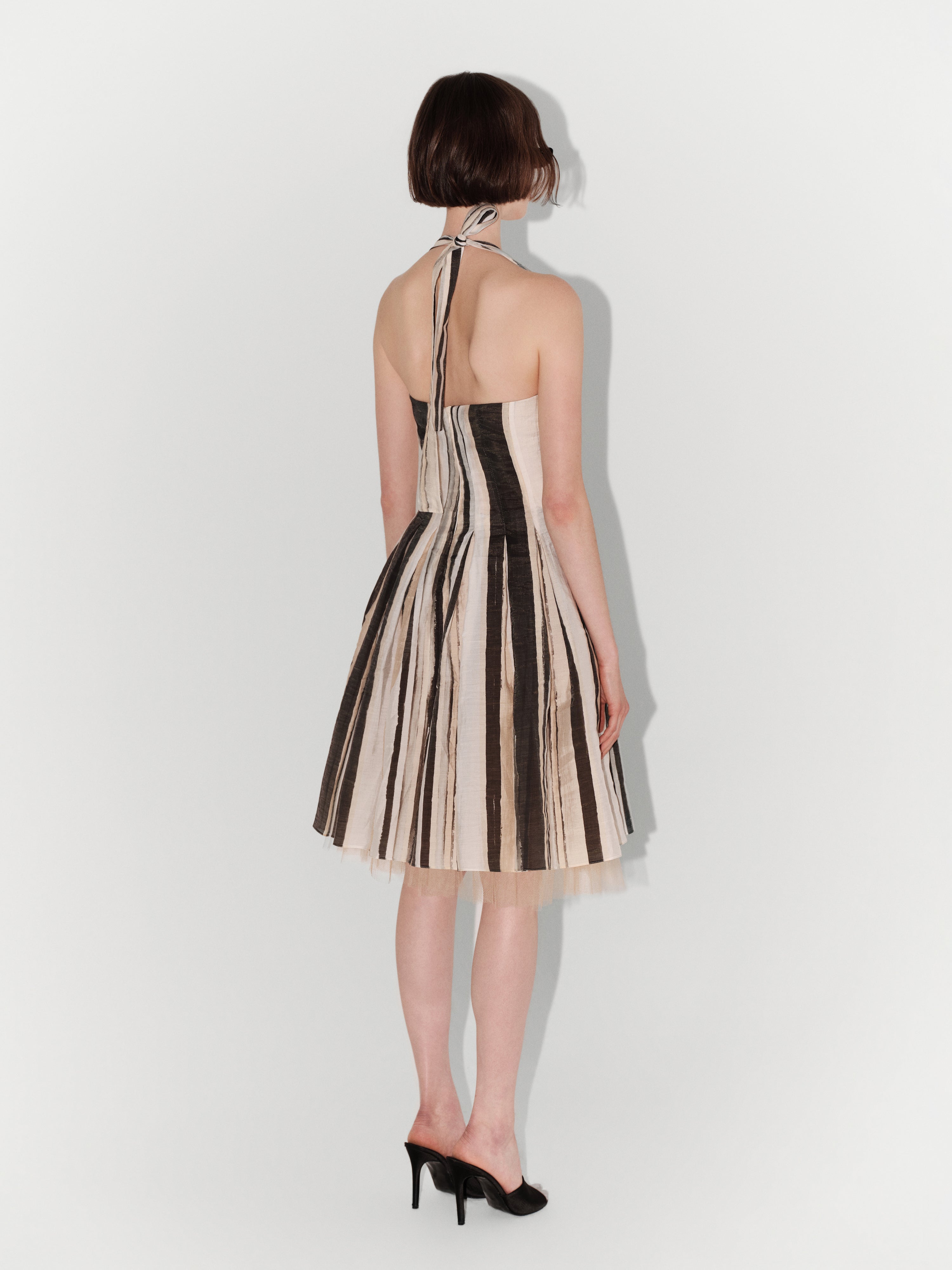 Striped Halter-Tie Dress