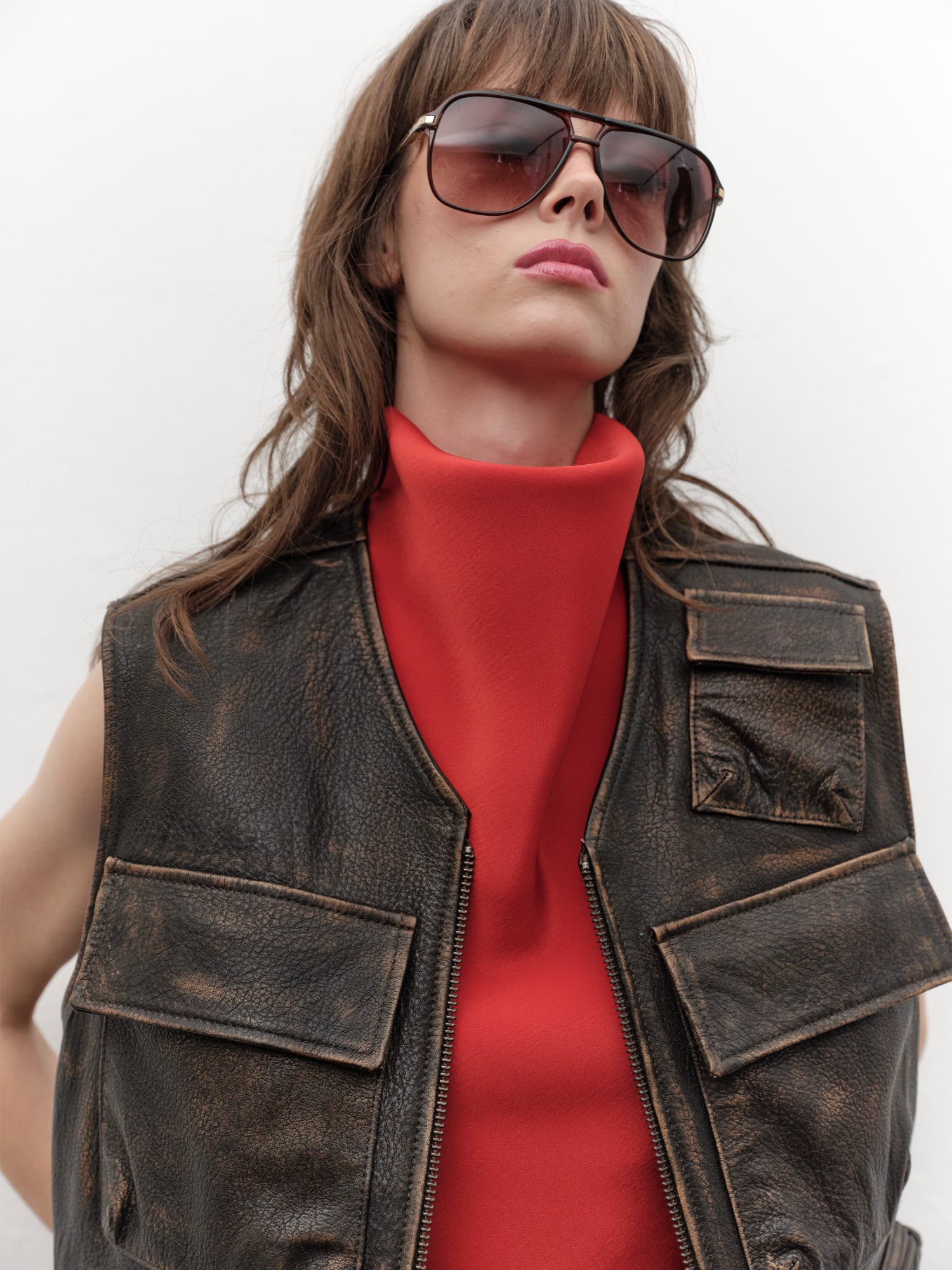 Open-back Halter-neck Top in Sand