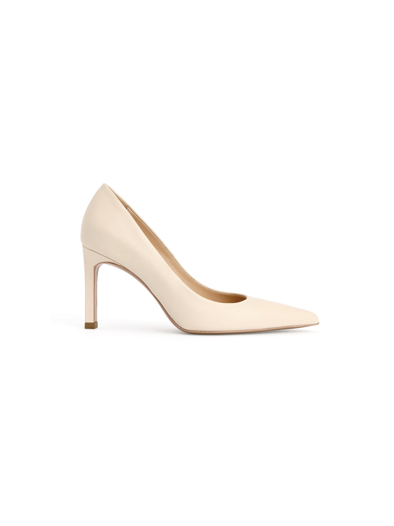 85mm Jill Pumps in Smooth Leather in Beige