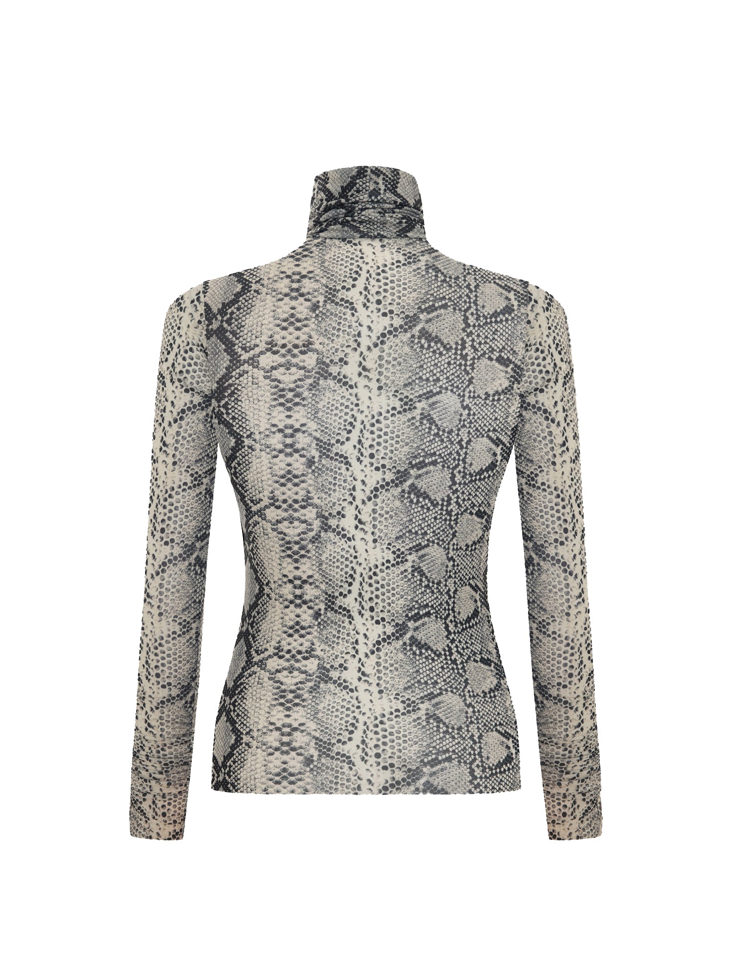 Turtleneck Snake-print Top