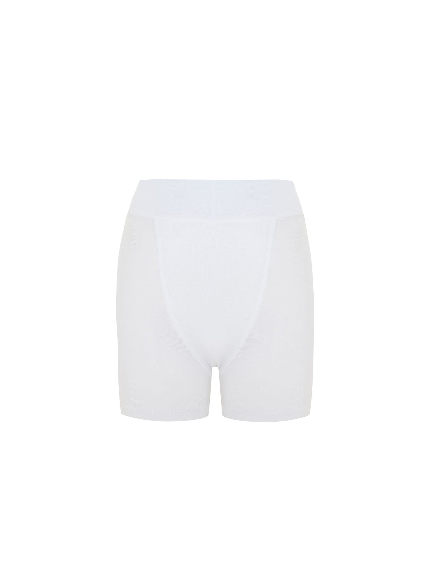 Ribbed Boxer Short in White