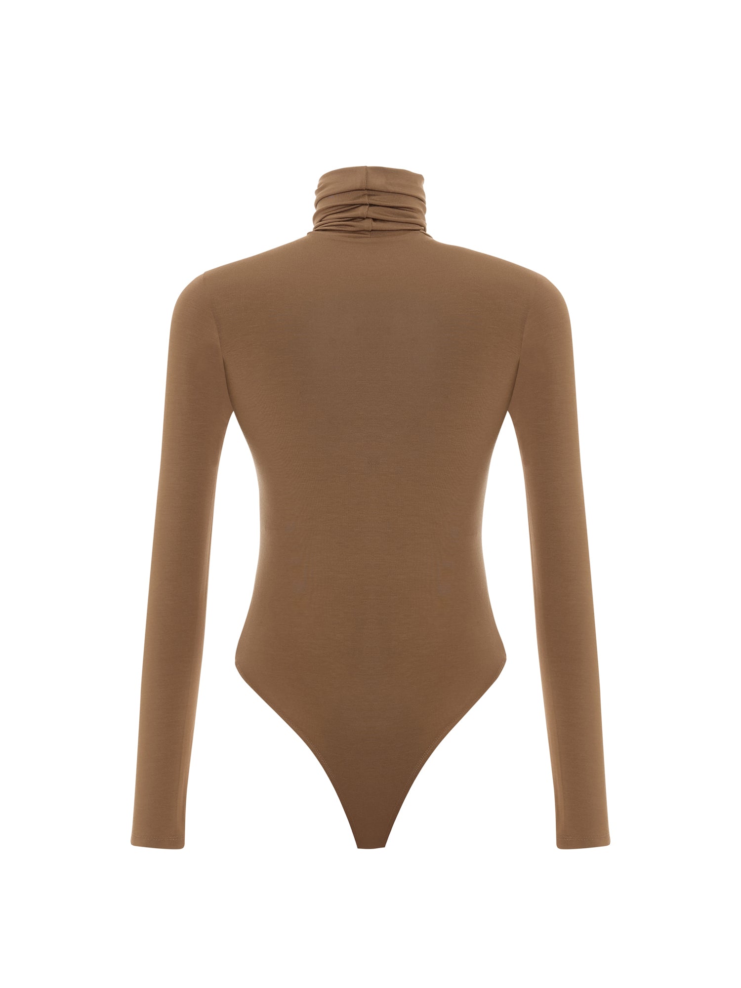 Turtleneck Bodysuit  in Toffee Beige