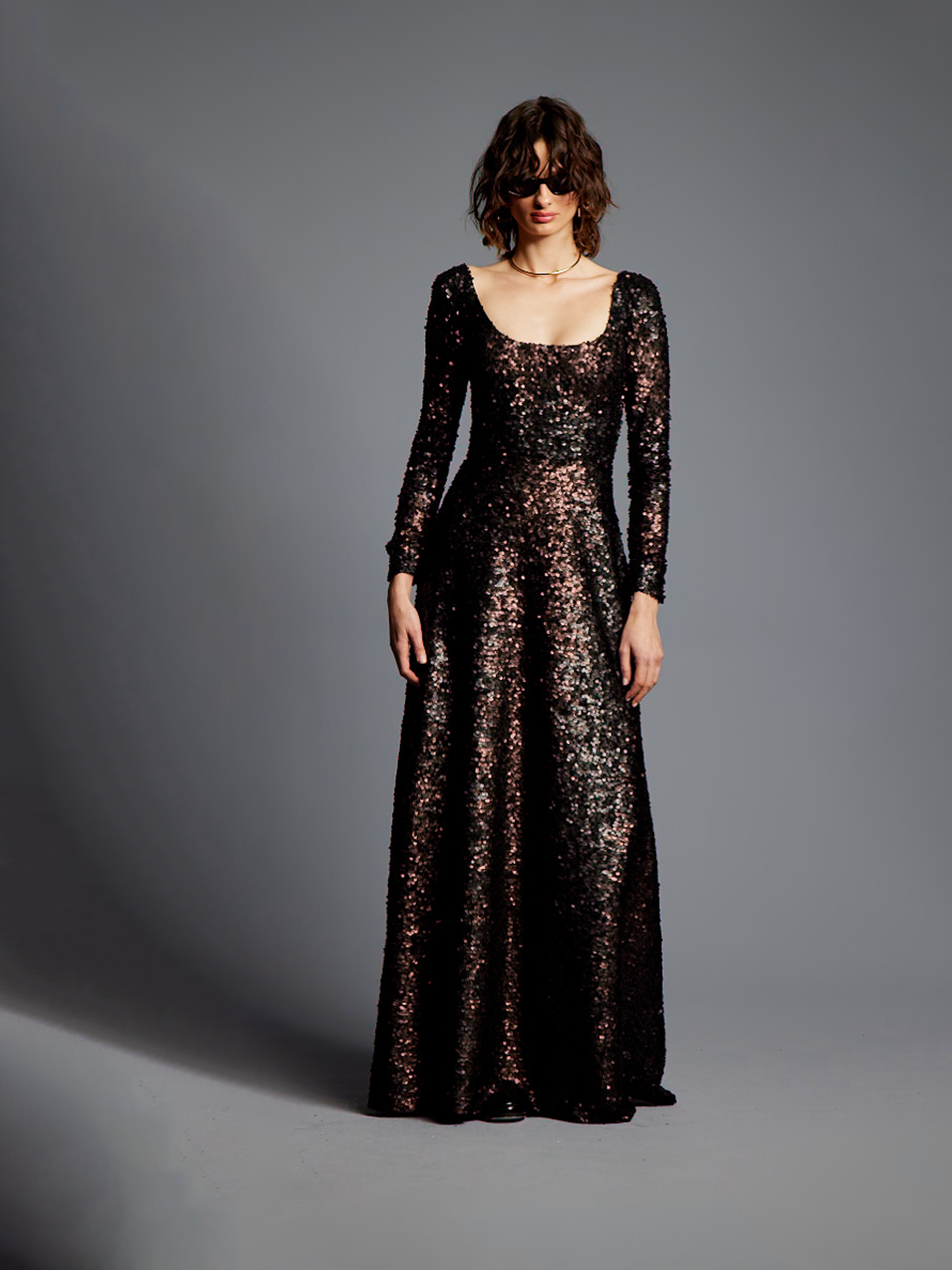 Brown Sequin Dress