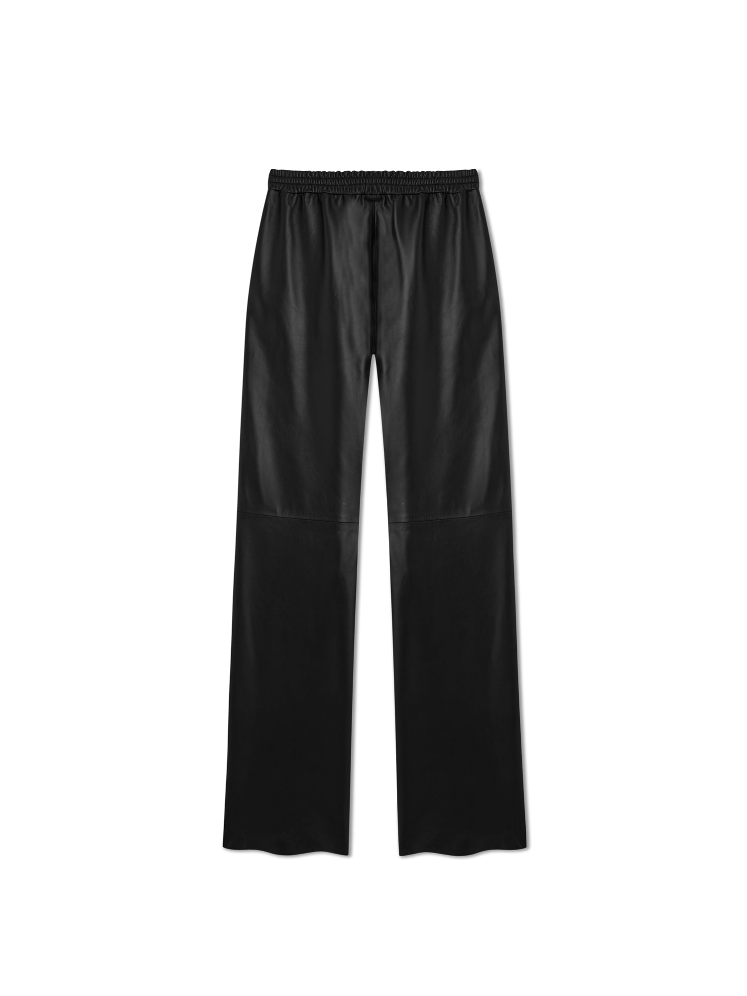 Relax Fit Lambskin Trousers in Black