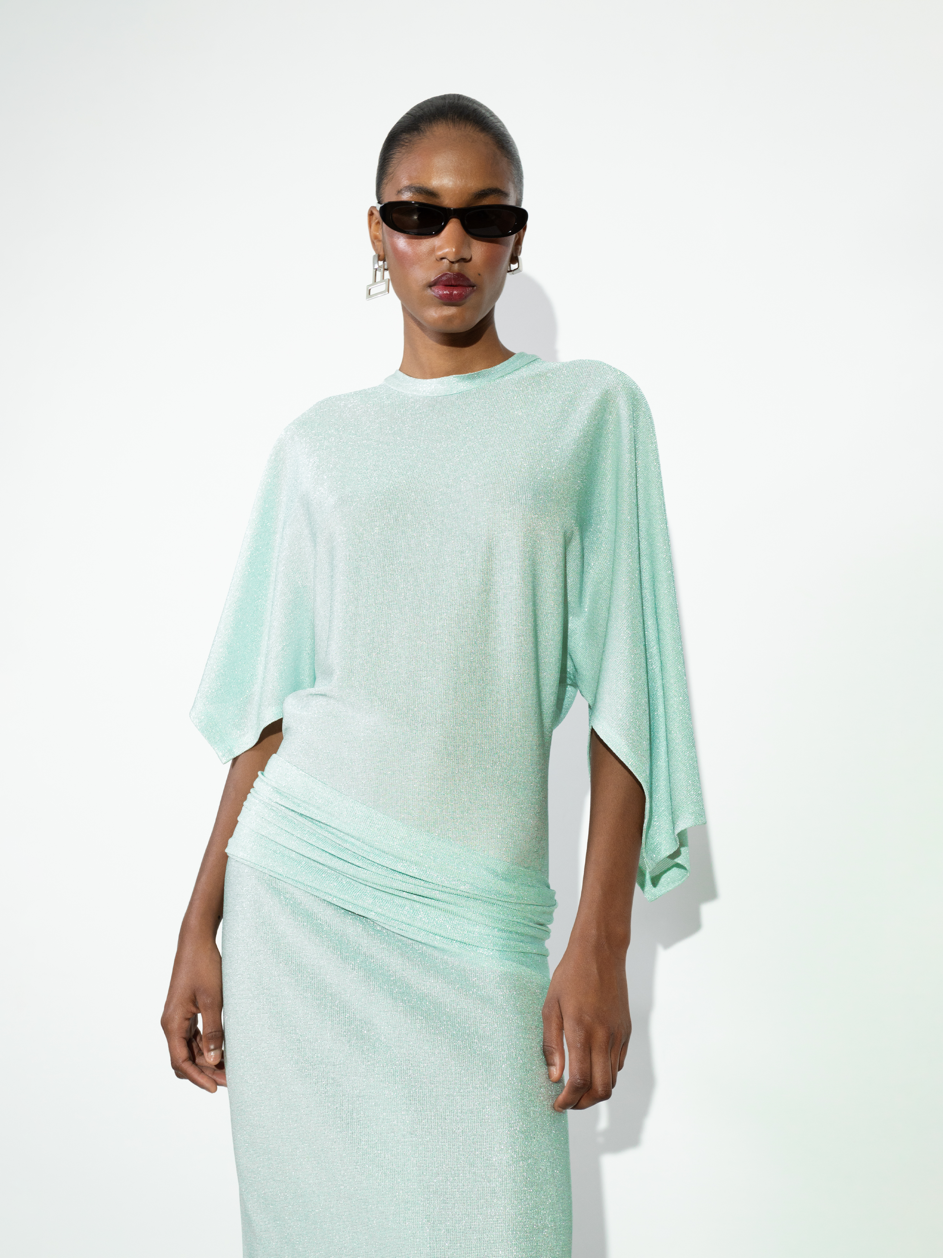 Mint Knit Midi Dress