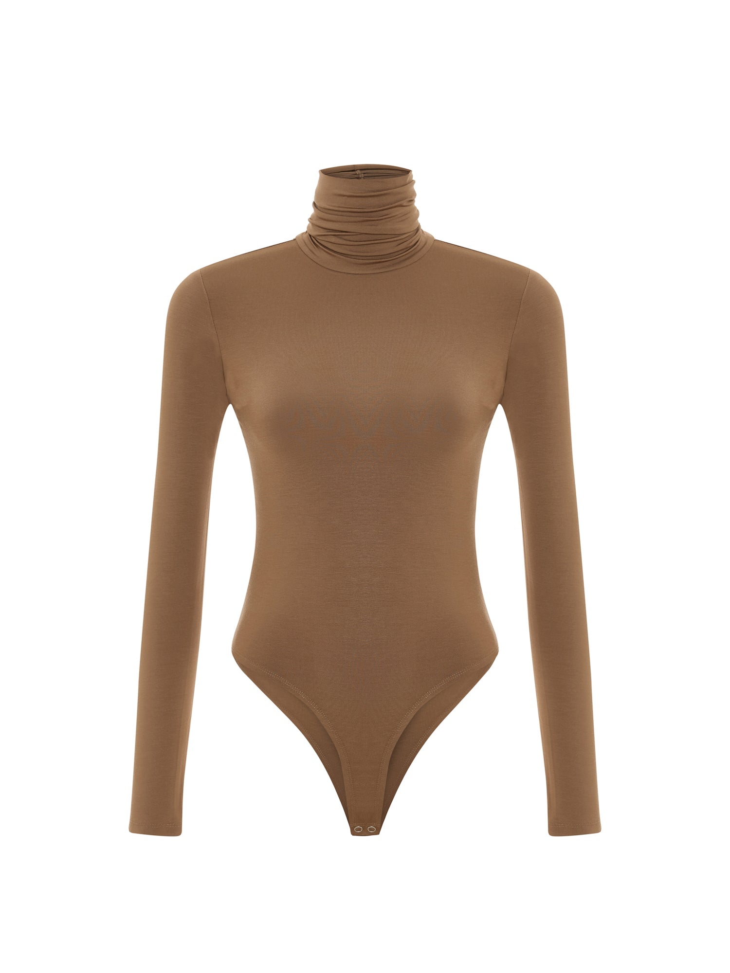 Turtleneck Bodysuit  in Toffee Beige